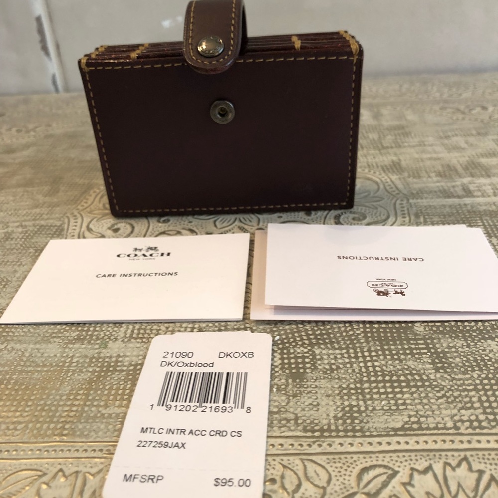Leather Coach ID Card Holder❤️